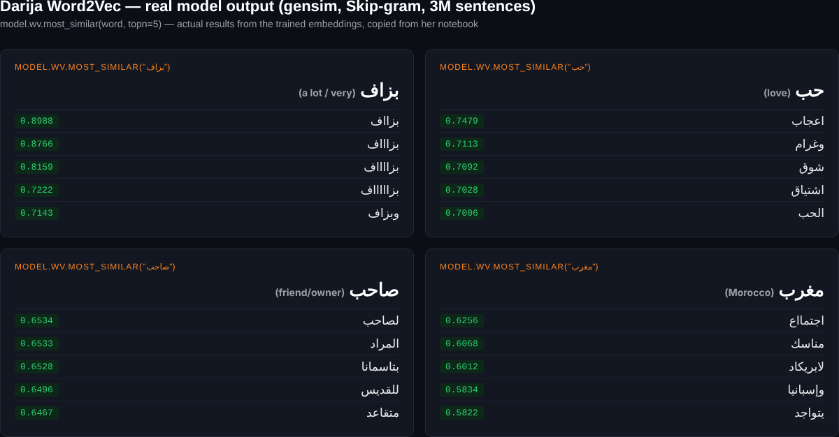 Darija Word2Vec preview